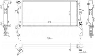 RADYATOR BRAZİNG MT 650X288X22 ELANTRA 1.4T 2016 636728 resmi