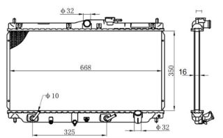 RADYATOR BRAZİNG AT 350X668X16 ACCORD 1.8İ/ 2.0/2.0İ 90- 622831 resmi