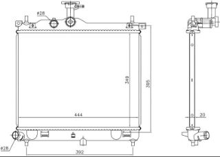 RADYATOR BRAZİNG MT 349X444X16 İ10 1.1 CRDI/1.1İ 2008 67610 resmi