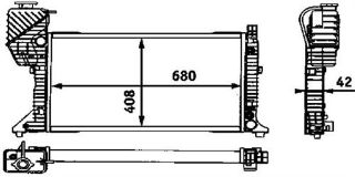 RADYATÖR BRAZİNG MERCEDES SPRINTER MEK 680X408X32 resmi