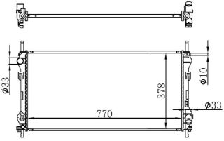 RADYATÖR FORD TRANSİT V184 2.0DI-TDCİ 00-06 770X378X22 AC /- resmi