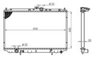 RADYATÖR BRAZİNG CARİSMA 1.6I-1.8I 95 AC KLİMASIZ MEK 400X658X16 resmi