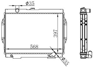 RADYATOR BRAZİNG MT 397X568X26 L200 87 68156 resmi