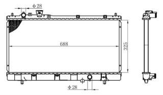 RADYATOR BRAZİNG MT 325X688X16 323 -1.3İ/1.4İ/1.5İ/1.6İ/1.8İ 98- 62403 resmi