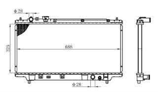 RADYATOR BRAZİNG MT 325X688X16 323- 1.3İ/1.5İ/1.6İ/1.8İ/1.7TD/2.0D 94- 62383 resmi