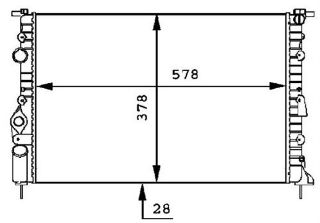 RADYATÖR BRAZİNG MGN 1.6İ-2.0İ 96-99 -2.0İ 99 SCENİC I 1.9DTI-DCI 99-03 KLİMASIZ MEK 570X358X22 resmi