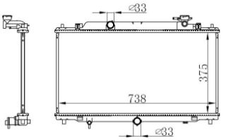 RADYATOR BRAZİNG MT 375X738X16 6 2.0İ 2012 68539 resmi