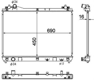 RADYATÖR BRAZİNG SUZUKİ GRAND VİTARA 05 450X688X26 resmi