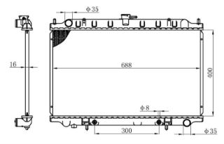 RADYATOR BRAZİNG AT 400X688X26 MAXİMA 94- 67352 resmi