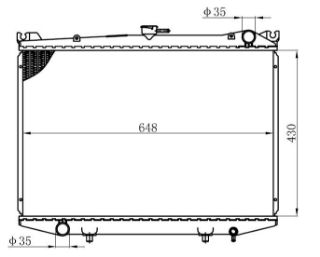 RADYATÖR BRAZİNG NİSSAN D21 2.3D-2.5D MEK 428X672X26 resmi