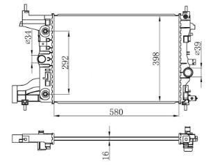 RADYATOR BRAZİNG AT 580X398X26 ASTRA J 630729 resmi