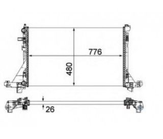 MOTOR SU RADYATÖRÜ BRAZING MASTER III 2,3DCI AYNI TARAF 773X468X22 MANUEL SANZUMAN resmi
