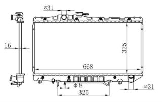 RADYATOR BRAZİNG AT 325X668X16 CARİNA 2.0İ 83- 64757 resmi