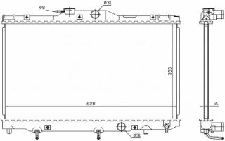 RADYATOR BRAZİNG AT 347X628X16 COROLLA E11 1997 resmi