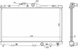 RADYATOR BRAZİNG MT 347X628X16 COROLLA E11 1997 646281 resmi