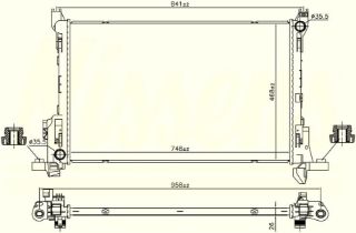 RADYATOR BRAZİNG MT 748X468X26 TRAFFİC III 1.6 DCİ 2014 630793-6000618060 resmi