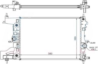 RADYATOR BRAZİNG AT 580X378X16 ASTRA J 1.6İ 2009 630728 resmi