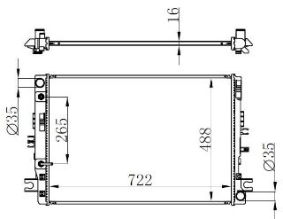 RADYATOR BRAZİNG AT 722X488X16 NAVARA 2015 resmi