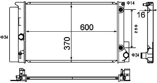 RADYATÖR BRAZİNG COROLLA 07 600X375X16 resmi