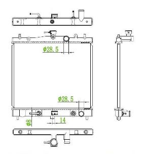 RADYATOR BRAZİNG AT 380X448X16 MİCRA III1.2İ-1.4İ 2003 resmi