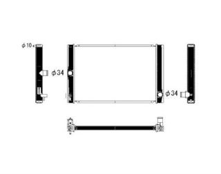RADYATÖR BRAZİNG COROLLA D4D 07 550X370X16 MEK. resmi