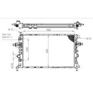 RADYATÖR BRAZING ASTRA G-ZAFİRA 1.4 16V-1.6 16V-1.8 16V-2.0 16V-2.2 16V AC KLİMASIZ MEK OTOM BR 600 resmi