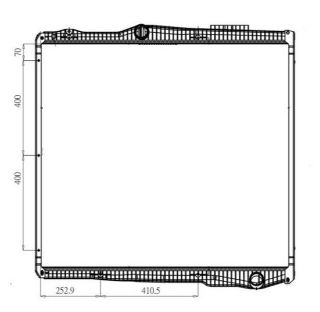 RADYATOR TRUCK BRAZİNG MT 940X1048X40 SCANİA R 04- 67290 resmi