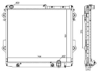 RADYATOR BRAZİNG AT 590X718X48 LAND CRUİSER 4.5 TD 2008 646826 resmi