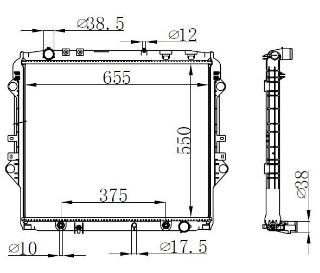 RADYATOR BRAZİNG AT 550X655X26 Hİ-LUX 2016 606069 resmi