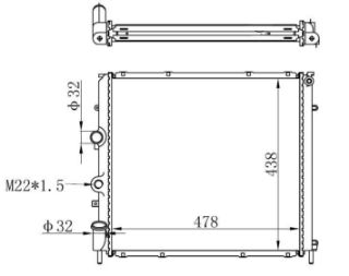 RADYATOR BRAZİNG MT 478X438X32 KARSAN J10 resmi