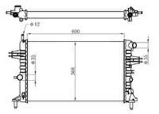 RADYATOR BRAZİNG MT 600X368X32 ASTRA G -1.4İ/1.6İ/1.8İ/2.2İ 98- resmi