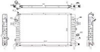 RADYATÖR ASTRA H 1.3-1.7-1.9 CDTİ 04 ZAFİRA 1.7-1.9 CDTI 05 AC KLİMASIZ MEK BRAZİNG 600X369X26 resmi