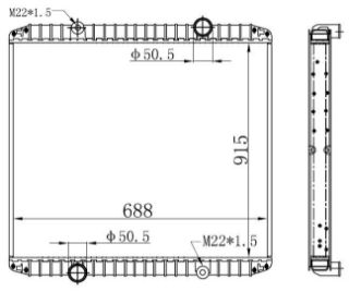 RADYATOR TRUCK BRAZİNG MT 925X648X48 RVI MAXTER 340 92 638480 resmi