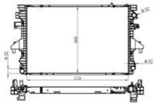 RADYATÖR BRAZİNG T5-MULTIVAN V 2.5 TDI AC KLİMASIZ MEK OTOM 710X468X26 resmi