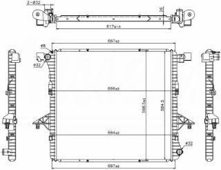 RADYATOR BRAZİNG MT 616X578X22 AMAROK 2.0 TDI 2010 65298 resmi