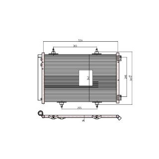 KLİMA KÖNDENSERİ 207 4 BACAK 557X375X16 OTO.-MEK. resmi