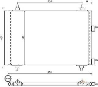 KLİMA KÖNDENSERİ P307 00 510X360X16 resmi