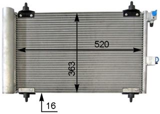 KLİMA KÖNDENSERİ PARTNER 02 BERLİNGO 02 XSARA 00-05 1.9D-2.0HDI 530X362 resmi