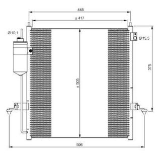 KLİMA KÖNDENSERİ MİTSUBİSHİ L200 06 447X448X20 OTO.-MEK. resmi