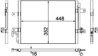 KLİMA KÖNDENSERİ ALBEA 1.3JTD 450X350X16 resmi