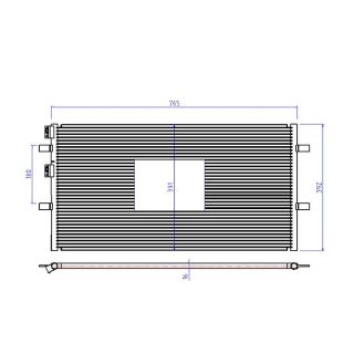 KLİMA KÖNDENSERİ FORD TRANSİT 2.2TDCI-2.3İ-2.4 TDCI-3.2TDCI V347 06 725X389X16 OTO.-MEK. resmi