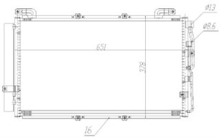 KLİMA BRAZİNG CÖNDENSER A/M MATRİX 1.6İ / 1.8İ 2001 94644 resmi