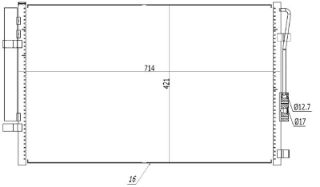 KLİMA BRAZİNG CÖNDENSER A/M SANTA FE 2.4İ/2.4 GDI 2012 940392 resmi