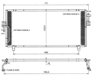 KLİMA KÖNDENSERİ NİSSAN PRİMERA P11 96 735X331X16 OTO.-MEK. resmi
