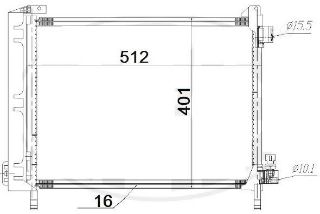 KLİMA BRAZİNG CÖNDENSER A/M MİCRA 1.2 2010 940372 resmi
