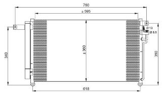 KLİMA KÖNDENSERİ KİA RİO 1.4-1.6 05 625X360X16 OTO.-MEK. resmi