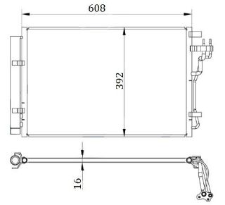RADYATOR BRAZİNG A/M 608X390X16 SOUL 13 940607 resmi