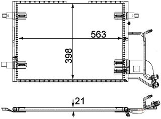 KLİMA KÖNDENSERİ PASSAT 96-00 A4 95-00 610X420X19 resmi