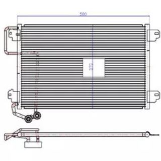 KLİMA KÖNDENSERİ CADDY III-TOURAN 03-09 1.4-1.6-1.9-2.0TDI 580X451X16 resmi
