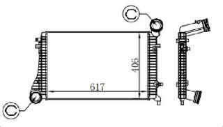 TURBO RADYATÖRÜ CADDY III A3 JETTA III TOURAN GOLF V ALTEA LEON TOLEDO PASSAT 1,9 / 2,0TDI 04>10 resmi